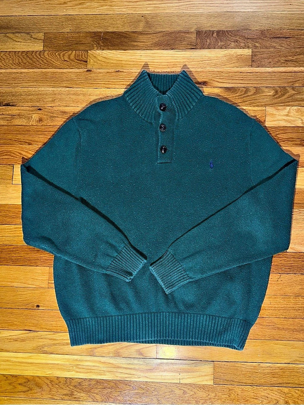 Polo Ralph Lauren Dark Green Cotton Mock Neck Sweater XL
